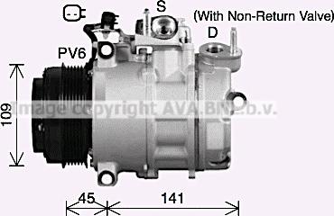 Ava Quality Cooling FDK692 - Compressor, air conditioning autospares.lv