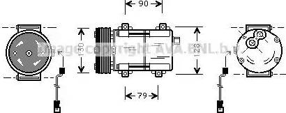 Ava Quality Cooling FD K160 - Compressor, air conditioning autospares.lv