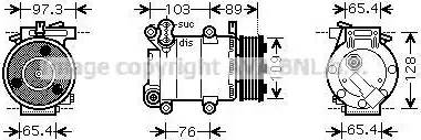 Ava Quality Cooling FD K391 - Compressor, air conditioning autospares.lv