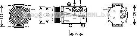 Ava Quality Cooling FD K340 - Compressor, air conditioning autospares.lv