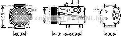 Ava Quality Cooling FD K339 - Compressor, air conditioning autospares.lv