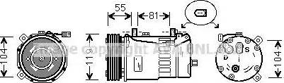 Ava Quality Cooling FD K321 - Compressor, air conditioning autospares.lv