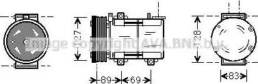 Ava Quality Cooling FD K322 - Compressor, air conditioning autospares.lv