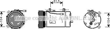 Ava Quality Cooling FDK294 - Compressor, air conditioning autospares.lv