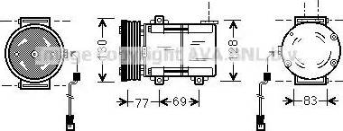 Ava Quality Cooling FD K289 - Compressor, air conditioning autospares.lv