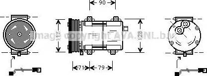 Ava Quality Cooling FD K284 - Compressor, air conditioning autospares.lv