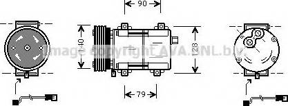 Ava Quality Cooling FDK278 - Compressor, air conditioning autospares.lv