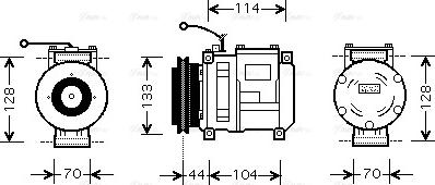 Ava Quality Cooling FEAK002 - Compressor, air conditioning autospares.lv