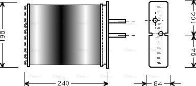 Ava Quality Cooling FT 6193 - Heat Exchanger, interior heating autospares.lv