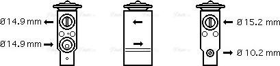 Ava Quality Cooling FT 1306 - Expansion Valve, air conditioning autospares.lv