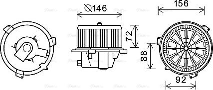 Ava Quality Cooling FT8436 - Interior Blower autospares.lv