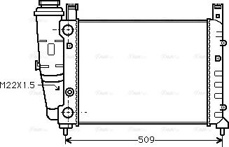 Ava Quality Cooling FT 2040 - Radiator, engine cooling autospares.lv