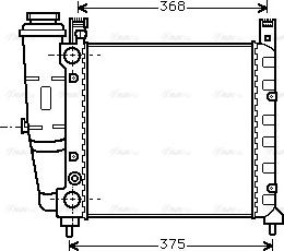 Ava Quality Cooling FT 2057 - Radiator, engine cooling autospares.lv