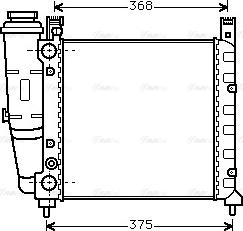 Ava Quality Cooling FT 2038 - Radiator, engine cooling autospares.lv