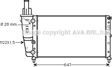 Ava Quality Cooling FT2140 - Radiator, engine cooling autospares.lv