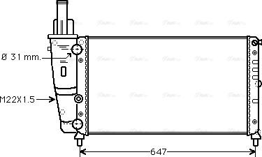 Ava Quality Cooling FT 2141 - Radiator, engine cooling autospares.lv