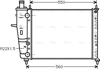 Ava Quality Cooling FT 2160 - Radiator, engine cooling autospares.lv