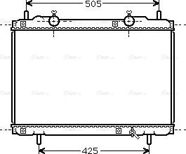 Ava Quality Cooling FT 2167 - Radiator, engine cooling autospares.lv