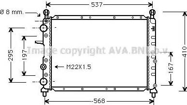 Ava Quality Cooling FT 2109 - Radiator, engine cooling autospares.lv