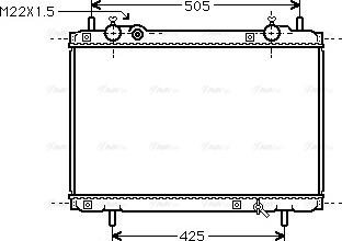 Ava Quality Cooling FT 2185 - Radiator, engine cooling autospares.lv