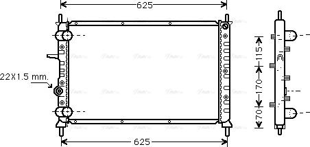 Ava Quality Cooling FT 2188 - Radiator, engine cooling autospares.lv