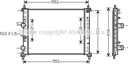 Ava Quality Cooling FT 2182 - Radiator, engine cooling autospares.lv