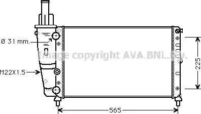 Ava Quality Cooling FT 2139 - Radiator, engine cooling autospares.lv