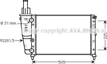 Ava Quality Cooling FT 2138 - Radiator, engine cooling autospares.lv