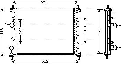 Ava Quality Cooling FT 2326 - Radiator, engine cooling autospares.lv