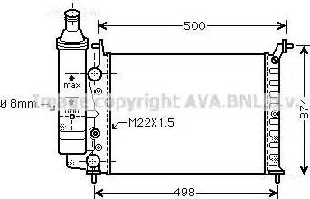 Ava Quality Cooling FT 2323 - Radiator, engine cooling autospares.lv