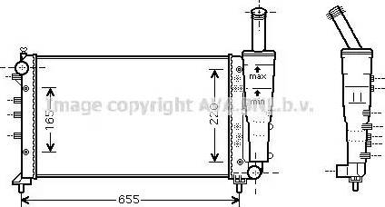 Ava Quality Cooling FT 2299 - Radiator, engine cooling autospares.lv