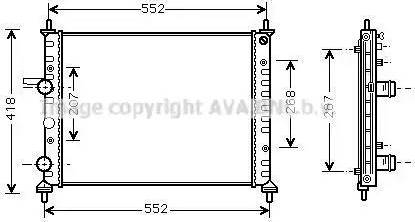 Ava Quality Cooling FT 2249 - Radiator, engine cooling autospares.lv