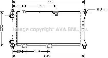Ava Quality Cooling FT 2258 - Radiator, engine cooling autospares.lv