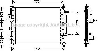 Ava Quality Cooling FT 2260 - Radiator, engine cooling autospares.lv