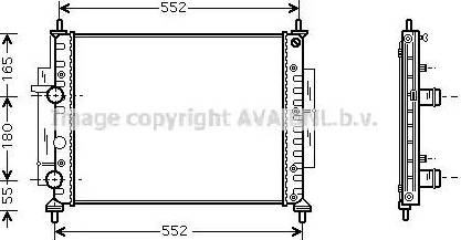 Ava Quality Cooling FT 2268 - Radiator, engine cooling autospares.lv