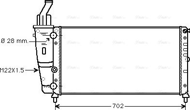 Ava Quality Cooling FT 2200 - Radiator, engine cooling autospares.lv