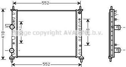 Ava Quality Cooling FT 2201 - Radiator, engine cooling autospares.lv