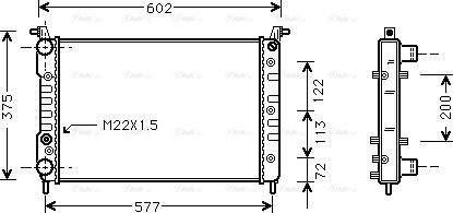 Ava Quality Cooling FT 2224 - Radiator, engine cooling autospares.lv