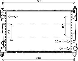 Ava Quality Cooling FTA2449 - Radiator, engine cooling autospares.lv