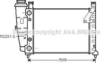 Ava Quality Cooling FTA2040 - Radiator, engine cooling autospares.lv