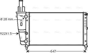 Ava Quality Cooling FTA2140 - Radiator, engine cooling autospares.lv