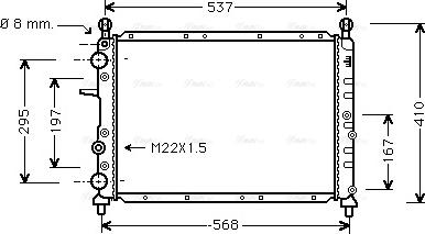 Ava Quality Cooling FTA2109 - Radiator, engine cooling autospares.lv