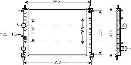 Ava Quality Cooling FTA2182 - Radiator, engine cooling autospares.lv