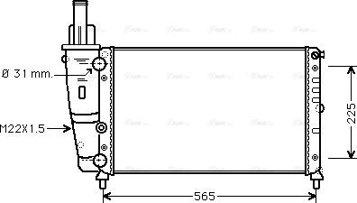 Ava Quality Cooling FTA2139 - Radiator, engine cooling autospares.lv