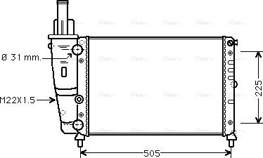 Ava Quality Cooling FTA2138 - Radiator, engine cooling autospares.lv