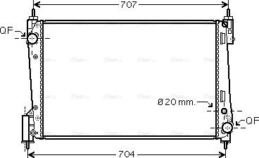 Ava Quality Cooling FTA2311 - Radiator, engine cooling autospares.lv