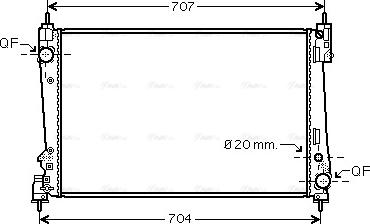 Ava Quality Cooling FTA2312 - Radiator, engine cooling autospares.lv