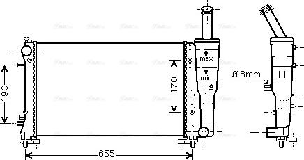 Ava Quality Cooling FTA2297 - Radiator, engine cooling autospares.lv