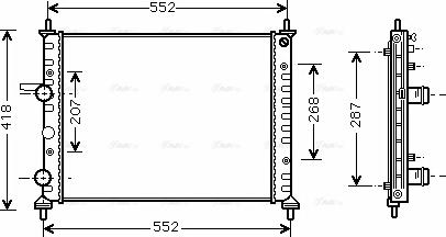 Ava Quality Cooling FTA2249 - Radiator, engine cooling autospares.lv