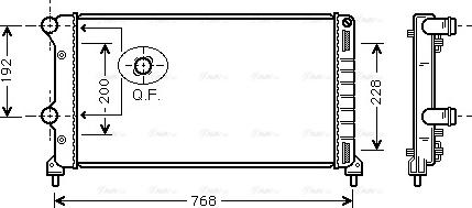 Ava Quality Cooling FTA2250 - Radiator, engine cooling autospares.lv